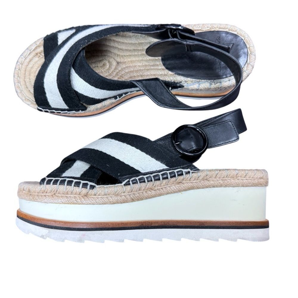 Marc Fisher Glenna Striped Platform Wedge Sandals Size 7M